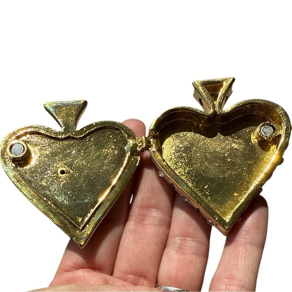 Welforth Jeweled Trinket Box ACE of SPADES, 2" wide - Picture 5 of 5